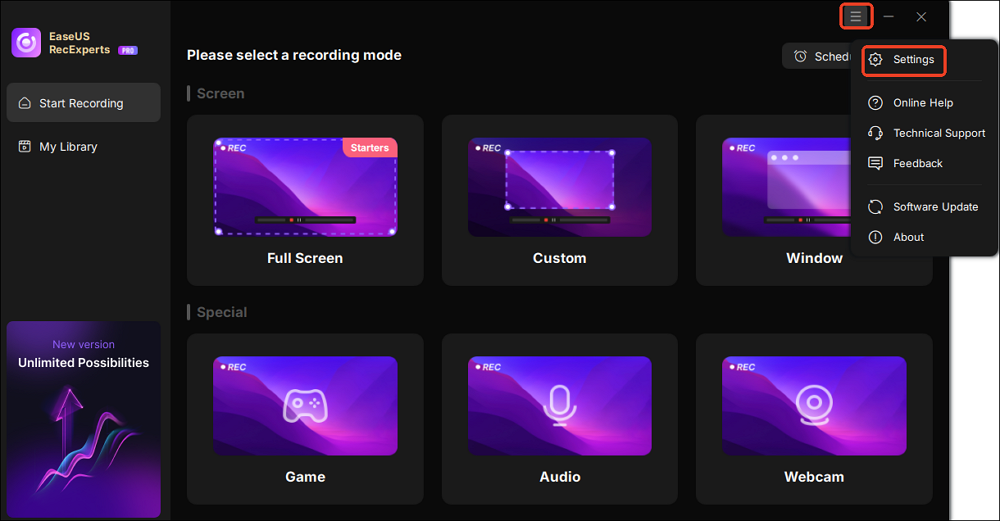 recexperts settings
