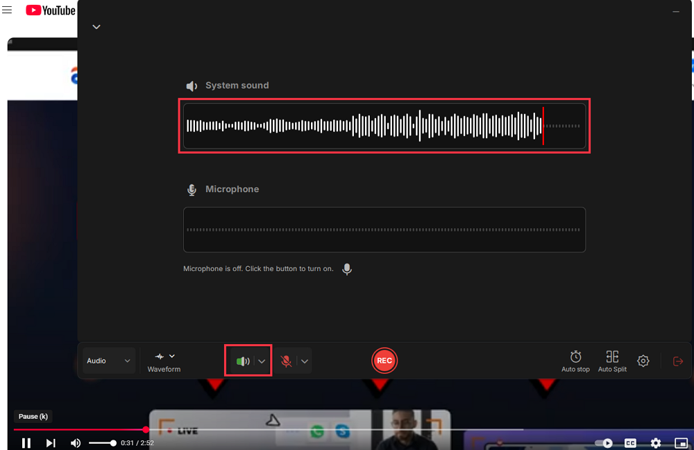 record youtube audio