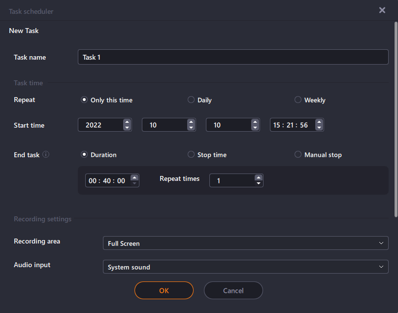 screen recorder time lapse