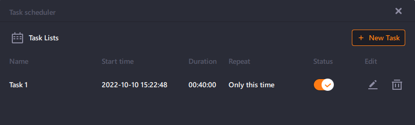 Manage schedule recording task