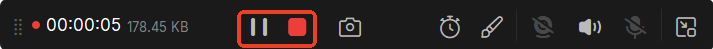 stop or pause recording