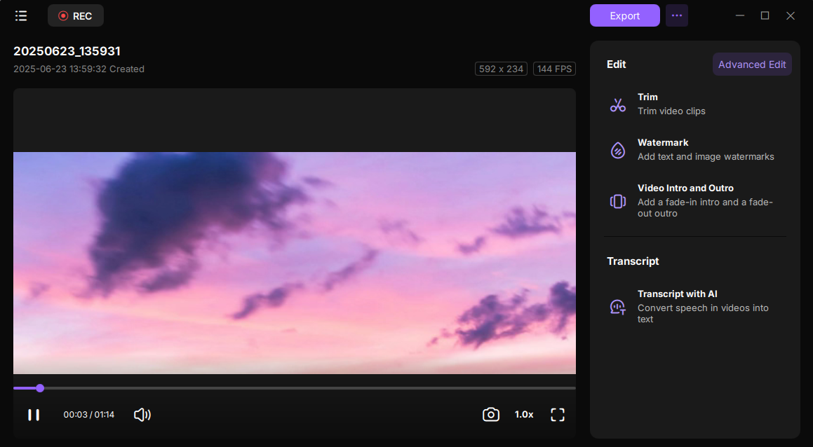 view recorded video