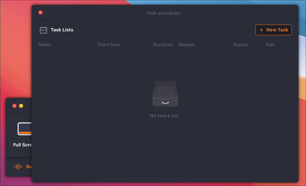 scheduler window