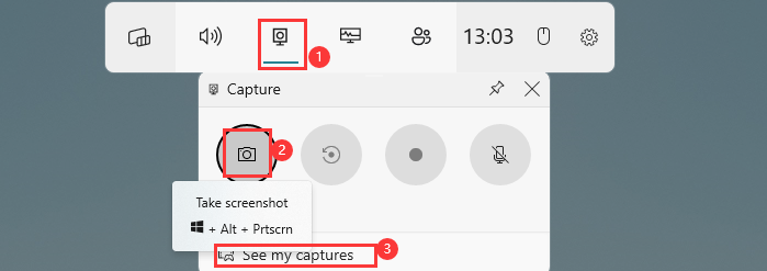 capture d'écran de la barre de jeu