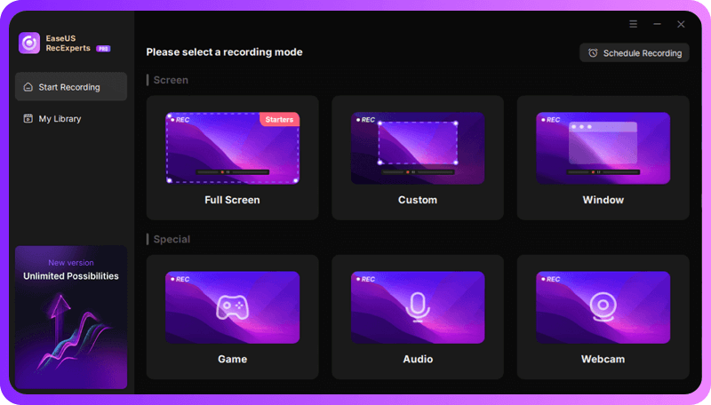 step 1 select recording mode