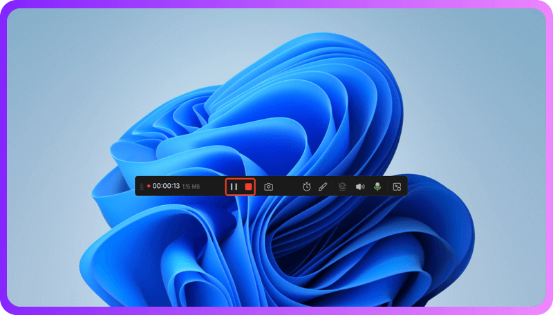 windows screen recorder with audio step 3