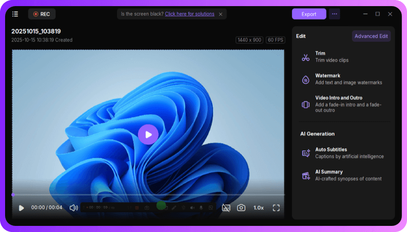 windows screen recorder with audio step 4