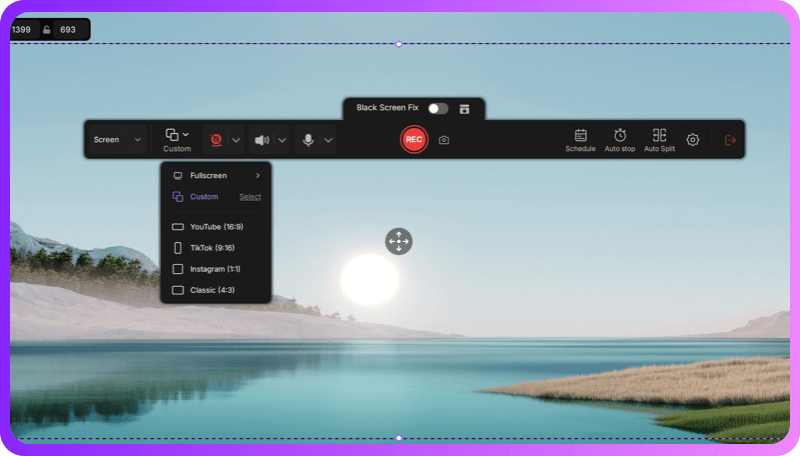 adjust recording settings