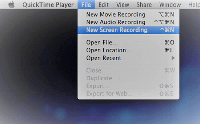 registrazione dello schermo in quicktime