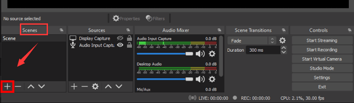 aggiungere una nuova scena