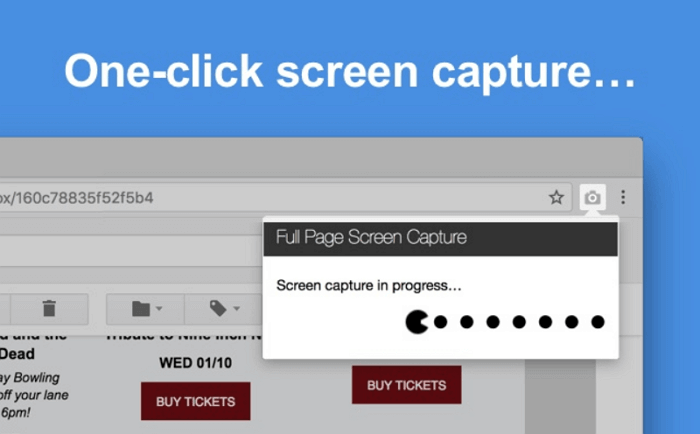 cattura dello schermo a tutta pagina