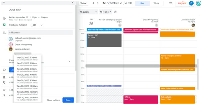 calendario di google