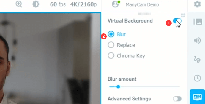 fotocamera virtuale manycam