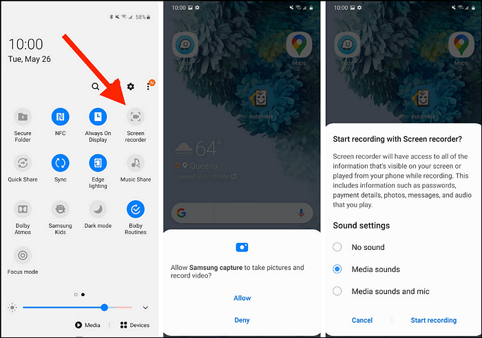 registrare video youtube su Android