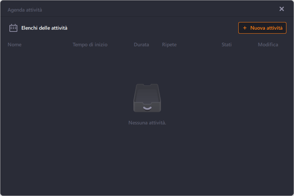 aggiungi un nuova attività