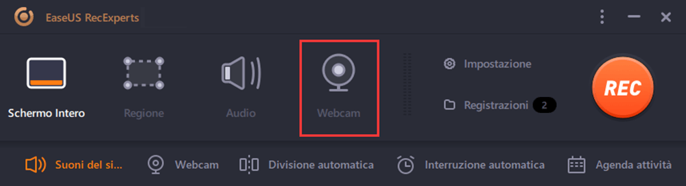 Interfaccia principale di EaseUS RecExperts
