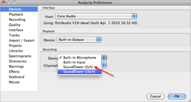 audicityで録音するステップ3