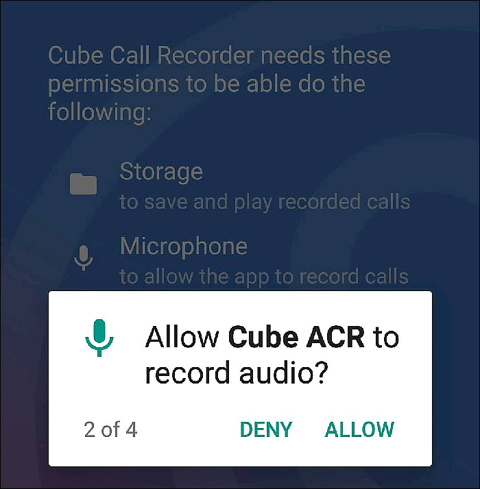 cube call recorderで通話録画ステップ1