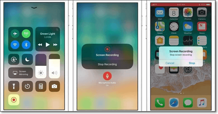 iphone-ipadの標準画面収録機能でFacebookビデオ通話を録画