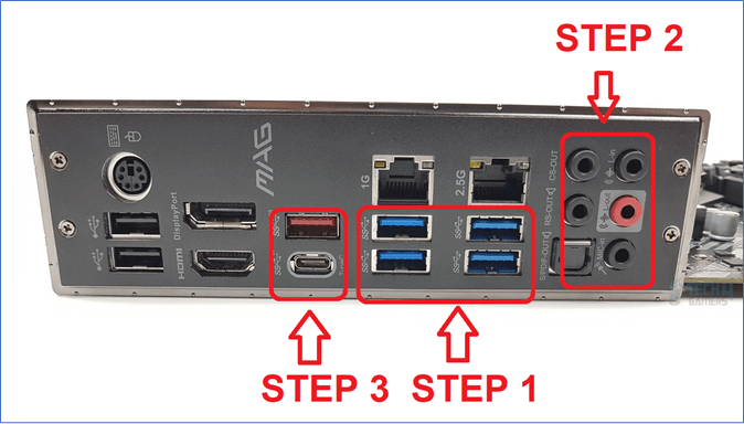 外部デバイスを確認する