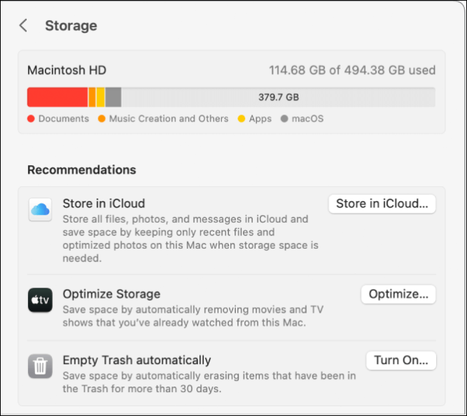 Macのストレージをチェック
