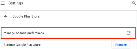 ChromebookでAndroidの環境設定を管理する