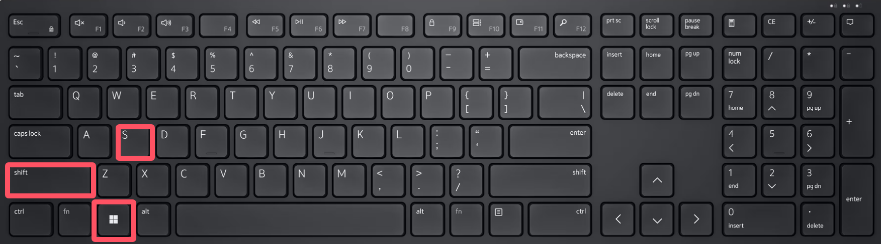 Windows + Shift + S