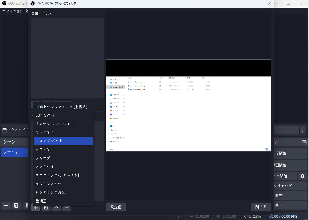クロップ/パッド