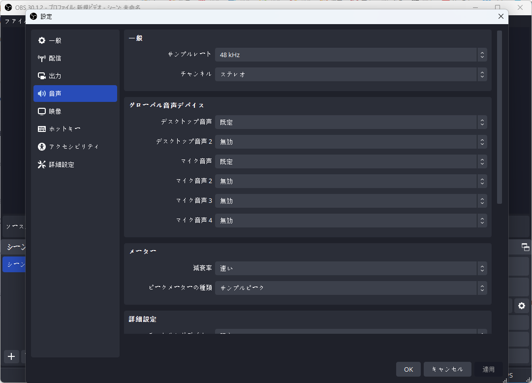 音声オプション