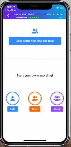 歌う形式を選ぶ