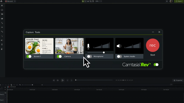Camtasiaインターフェース