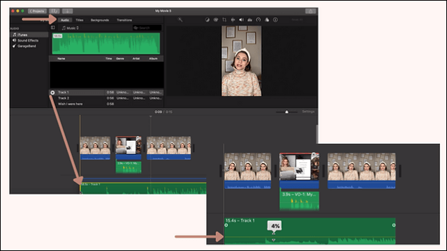 iMovieでTikTokビデオを見る