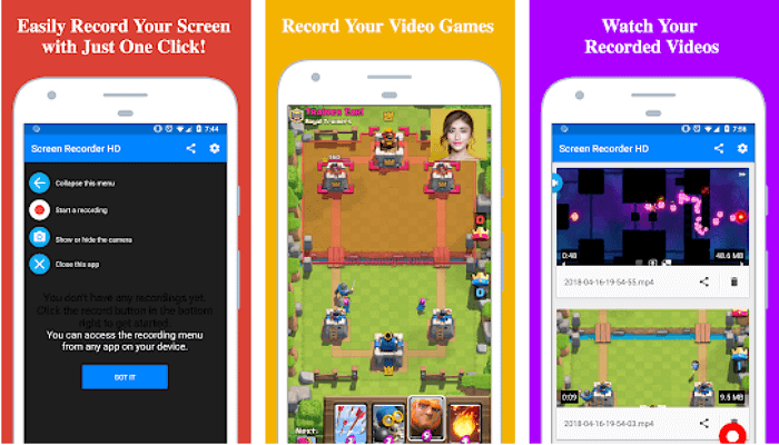 スマホ用アプリでカメラ録画