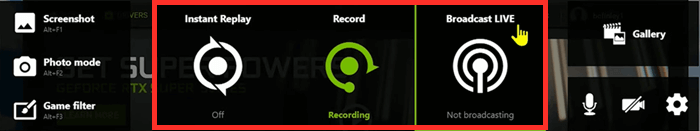 Nvidiaスクリーンレコーダーでゲームプレイ録画をする方法2