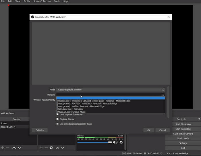 OBS Studioで録画する1