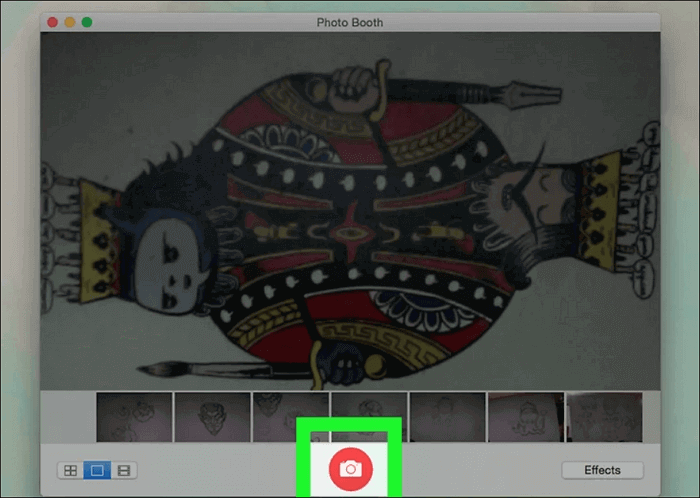 カメラアイコンを押す