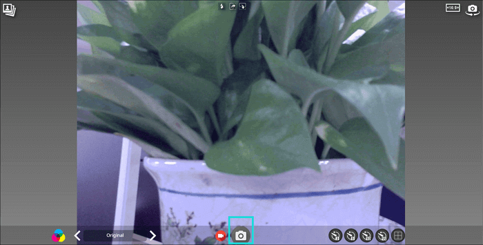 カメラアイコンを押す