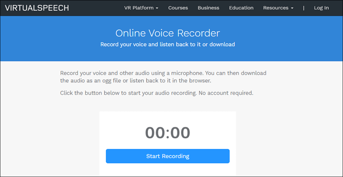 VirtualSpeech Online Voice Recorder