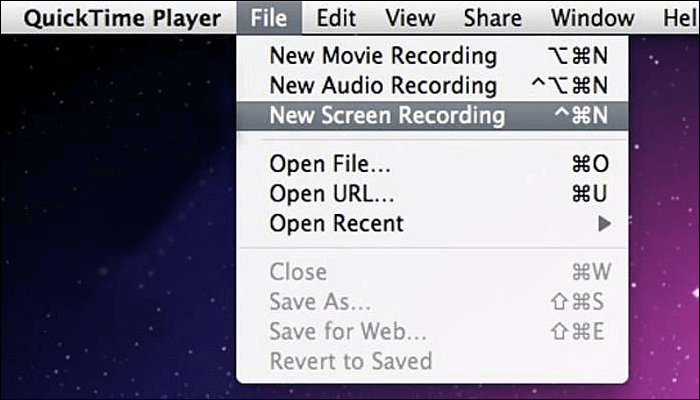 4k screen recorder on mac - QuickTime Player