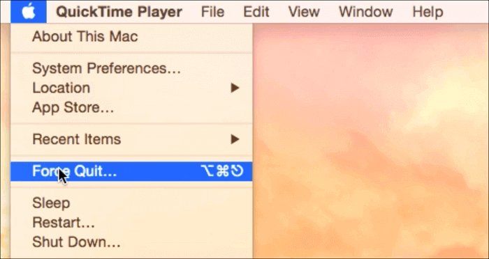 強制退出 quicktime