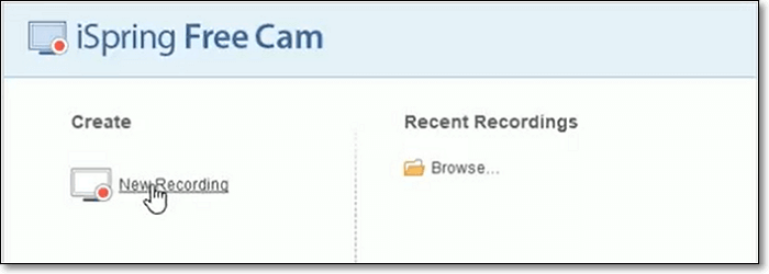 Free Cam 上創建新檔案