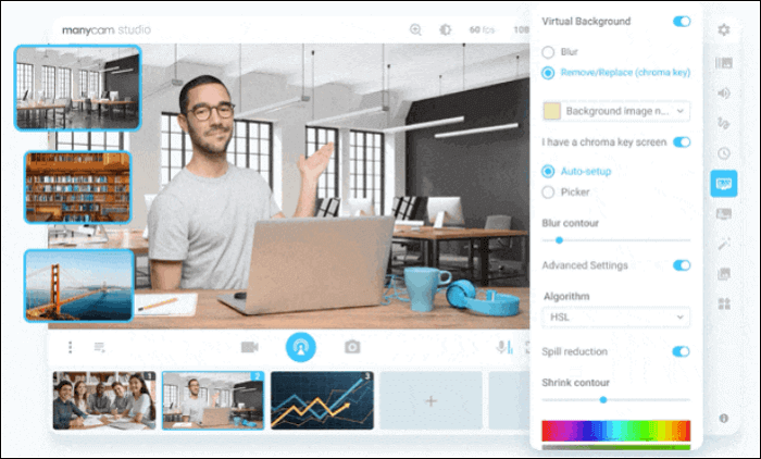 ManyCam-Video 路影軟體 - 虛擬背景功能