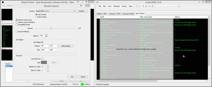 obs 選擇錄製區域
