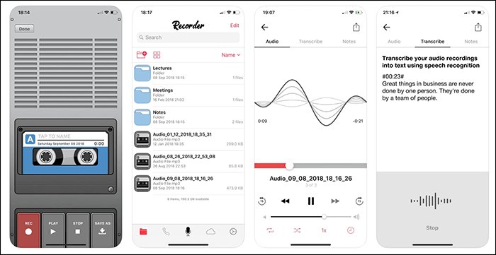 iphone 可使用的錄音工具 voice recorder audio editor